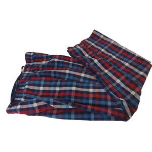 Croft And Barrow Pajama Pants Boys Size Small Red Blue White Check RN73277